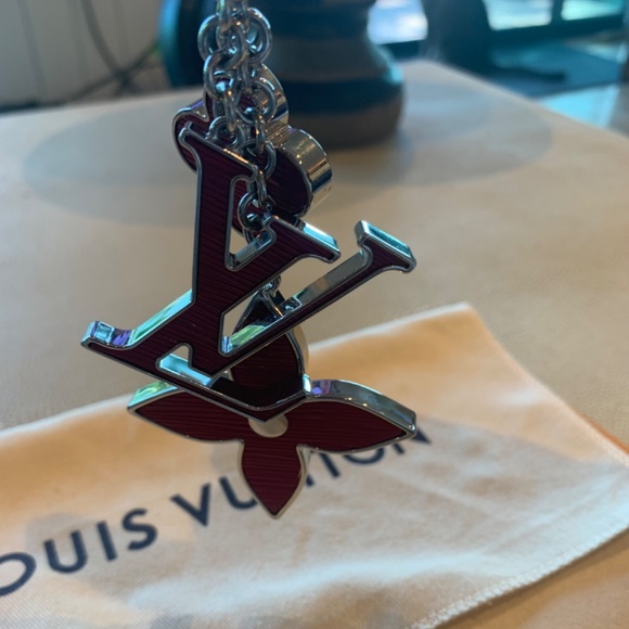 Louis Vuitton Authentic Metal bijoux sac fleur de epi Rubis Key Chain Bag Charm - Picture 16 of 16